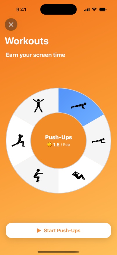 Unlocked workout wheel